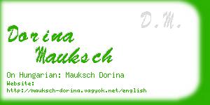 dorina mauksch business card